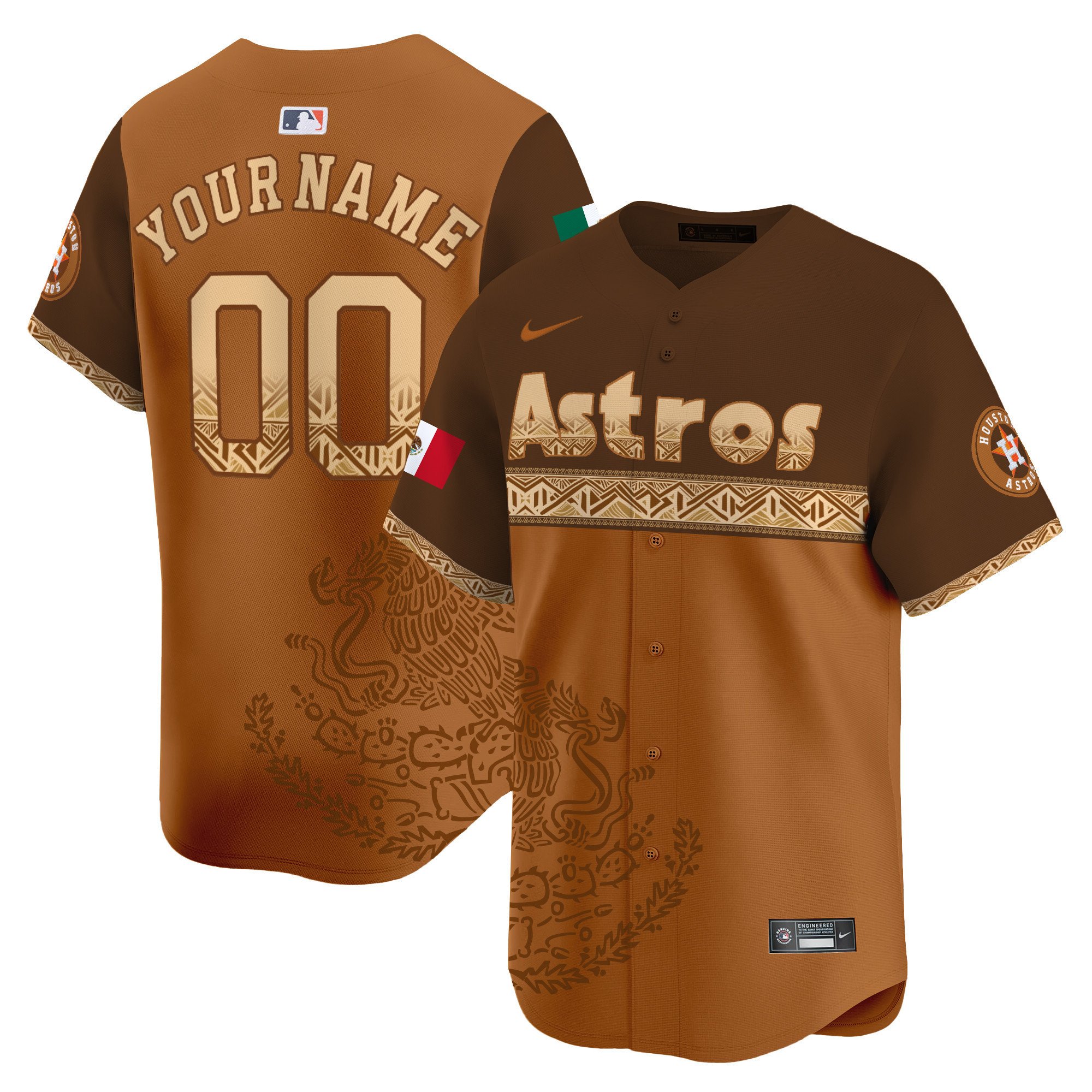 Astros Mexico Vapor Premier Limited Custom Jersey V3 – Printed