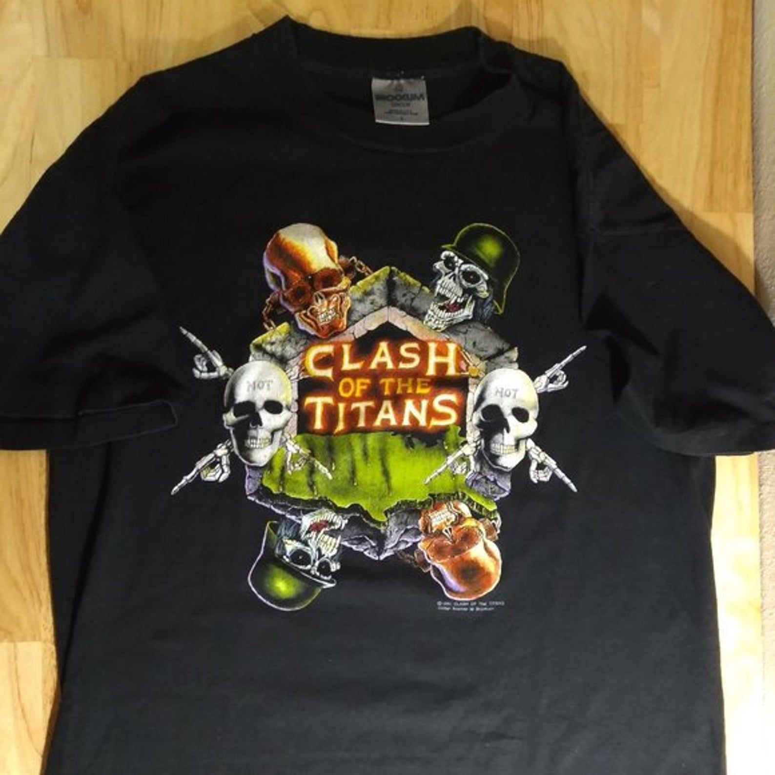 Vintage Clash Of The Titans 91 Tour Slayer Anthrax Megadeath Alice In Chains T-Shirt