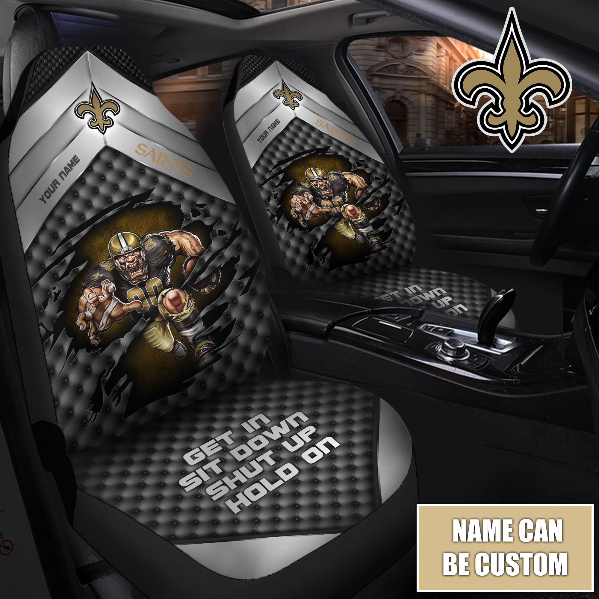 New Orleans Saints Customized Car Seat Cover Set CSC103