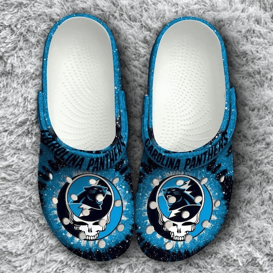 Carolina Panthers Grateful Dead Classic Team Crocss Clog Comfortable Water Shoes Ver651