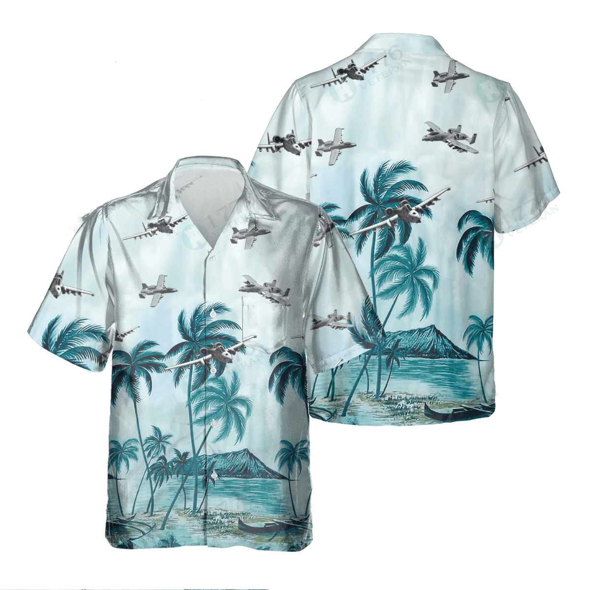 A-10 Thunderbolt Ii_Pocket Hawaiian Shirt, Hawaiian Shirt For Men Dad Veteran, Patriot Day