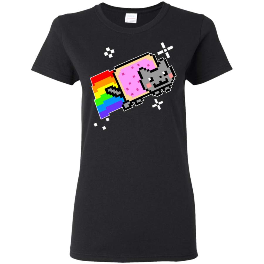 AGR Nyan Cat Rainbow Womens T-Shirt