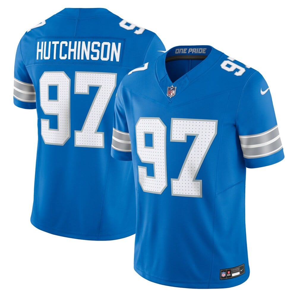 Aidan Hutchinson Detroit Lions 2024 Blue Jersey – All Stitched