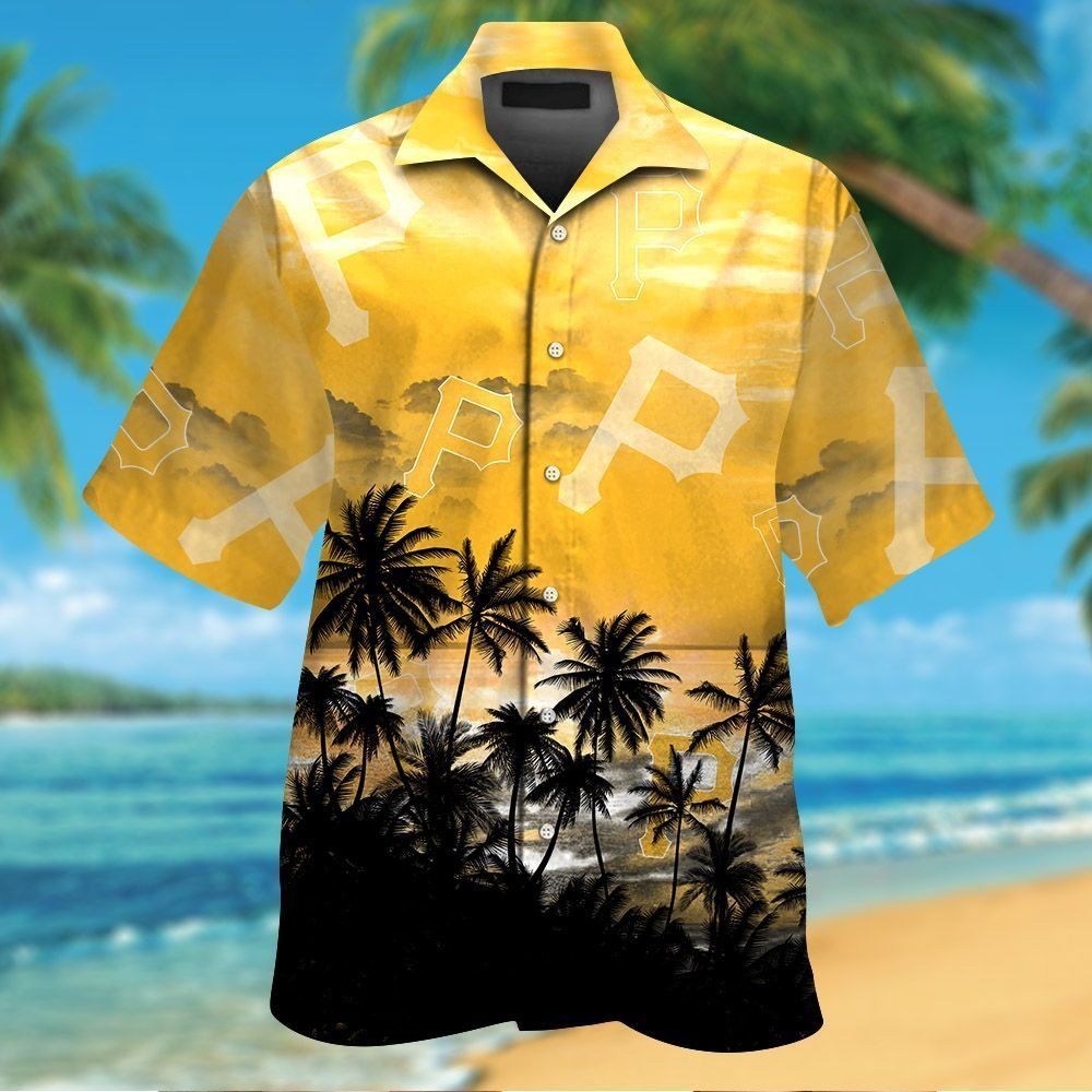 Pittsburg Pirates Short Sleeve Button Up Tropical Hawaiian Shirt Ver09