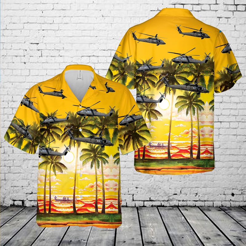 Us Army Sikorsky Uh-60M Blackhawk Hawaiian Shirt