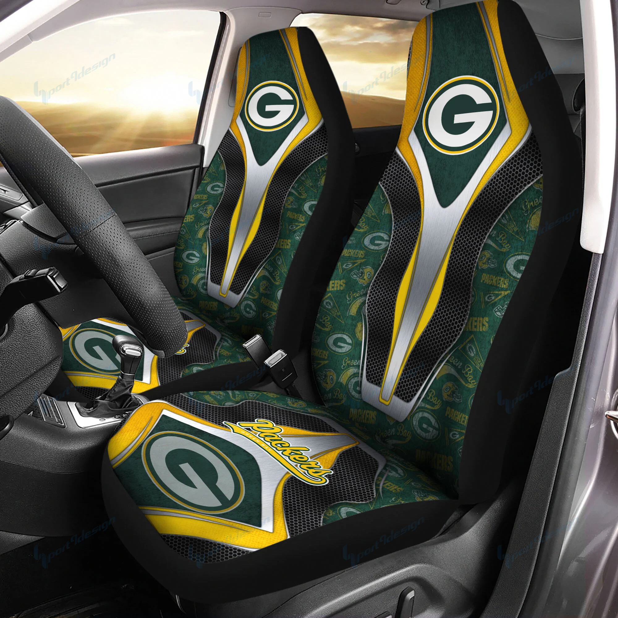 Green Bay Packers Car Seat Cover Set CSC9450