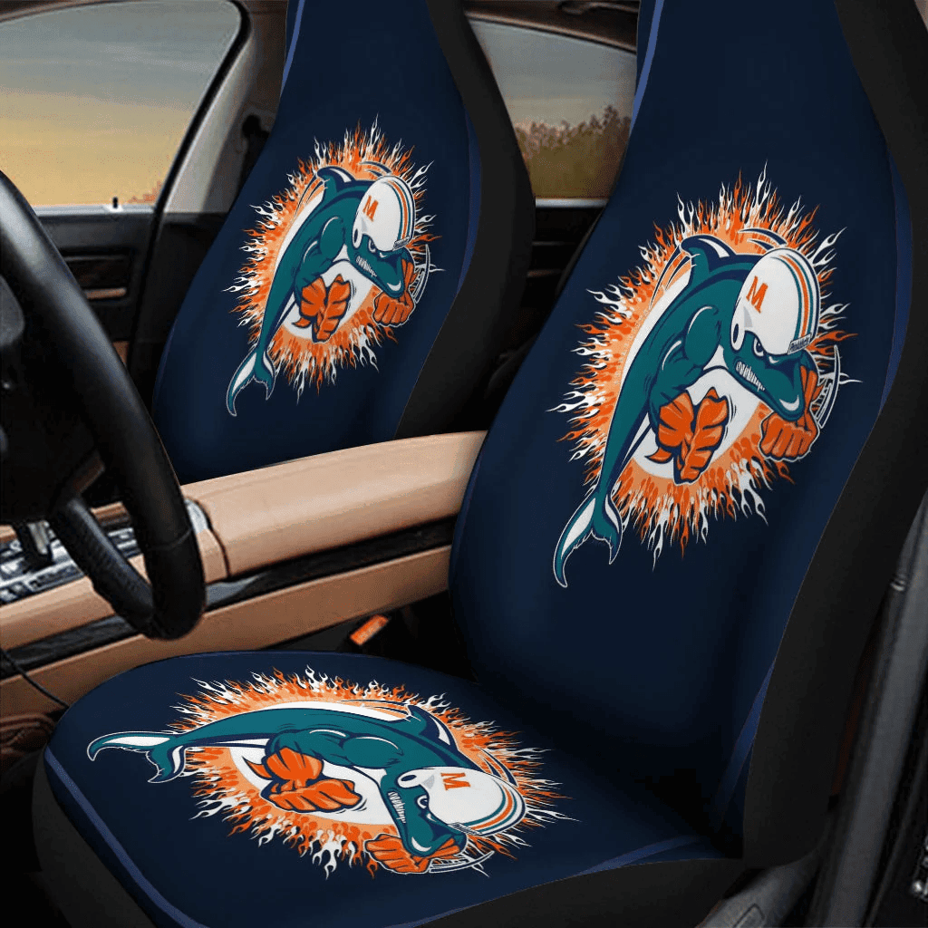 Miami Dolphins Art Car Seat Covers CSC3883