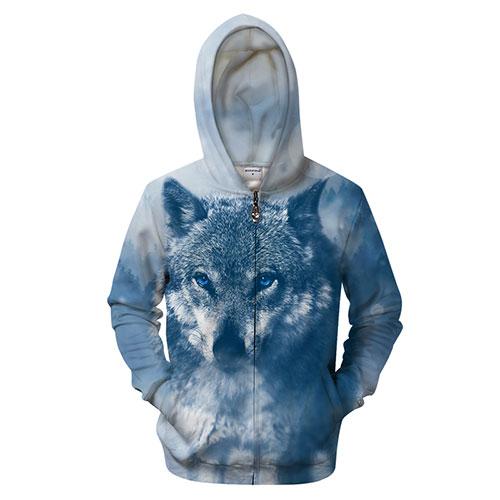 Ink Wolf Zip-up Hoodie