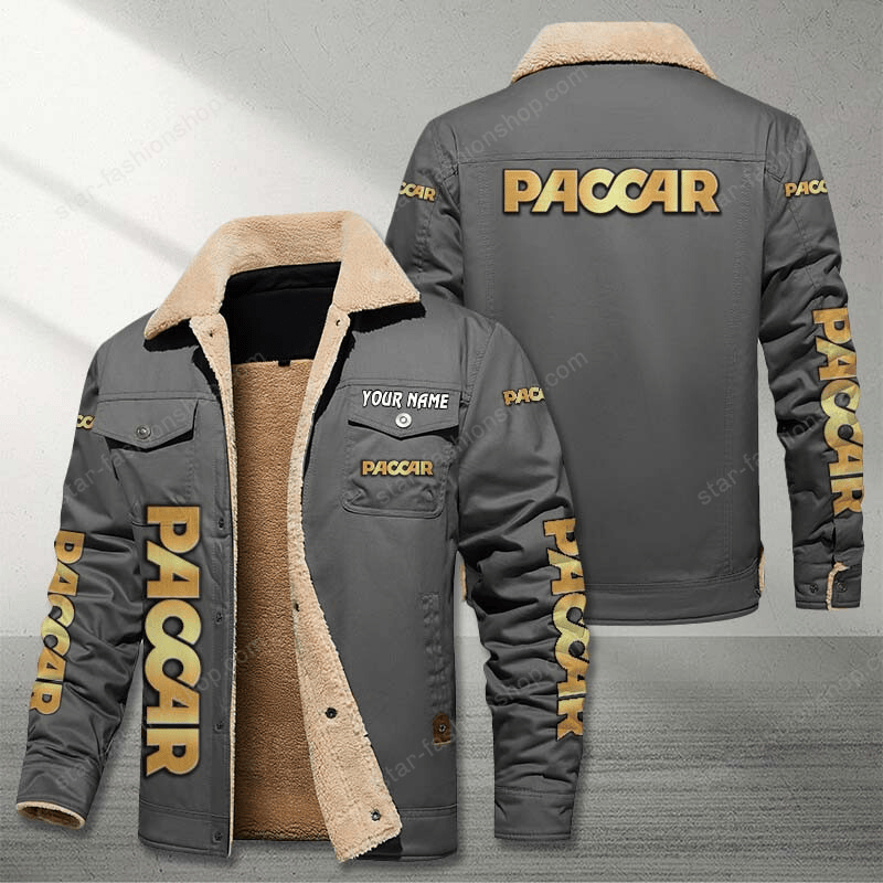 Paccar Gray Custom Name Stand Collar Jacket