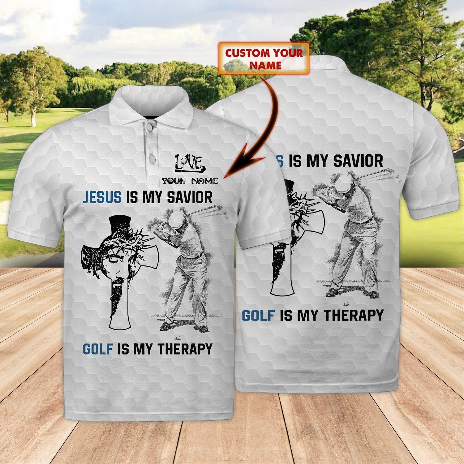 Wearzone Style Golf Polo Personalized Golf Polo Shirt Full Printed Golf Polo Shirts With Custom Name