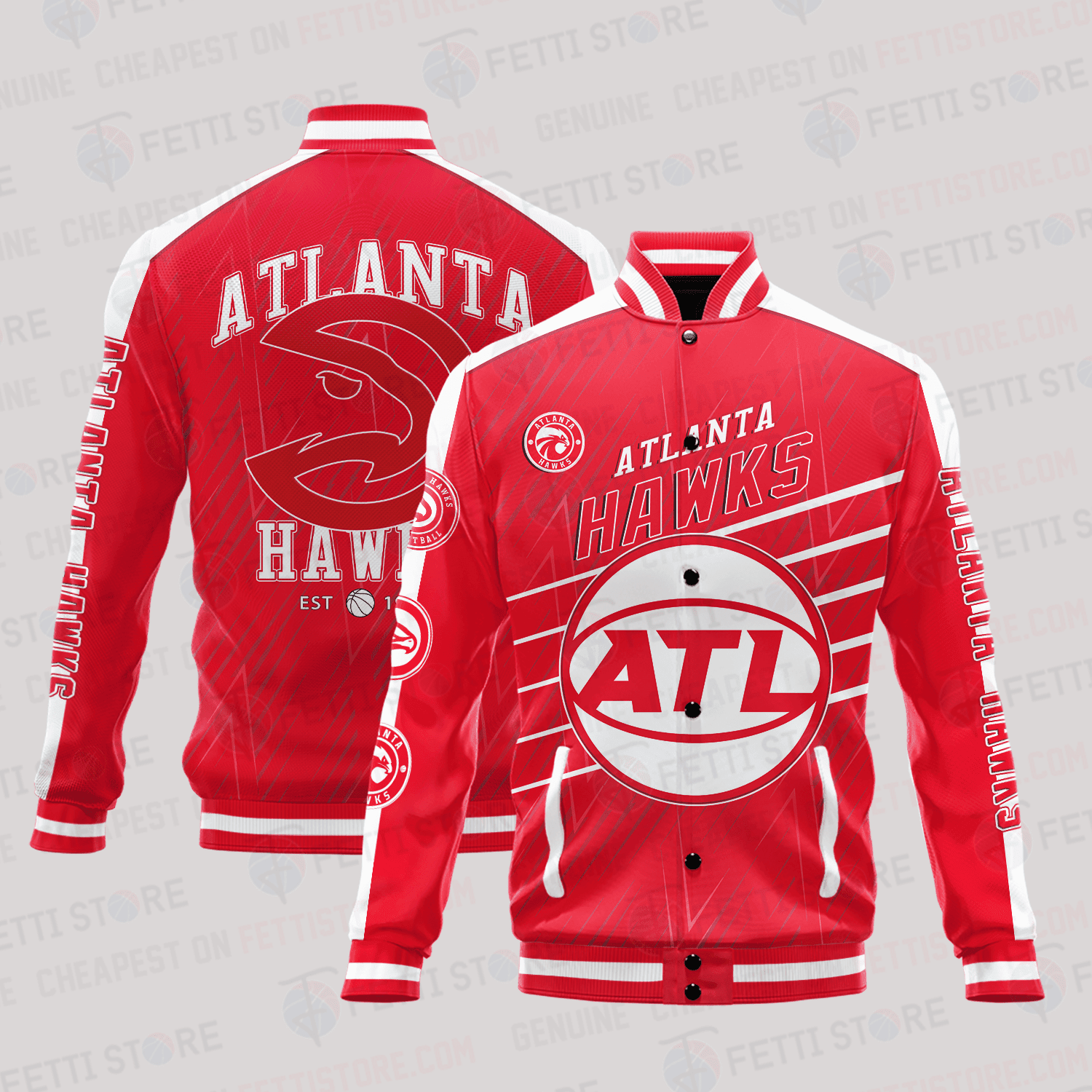 Atlanta Hawks National Basketball Association Varsity Jacket SH Ver 02