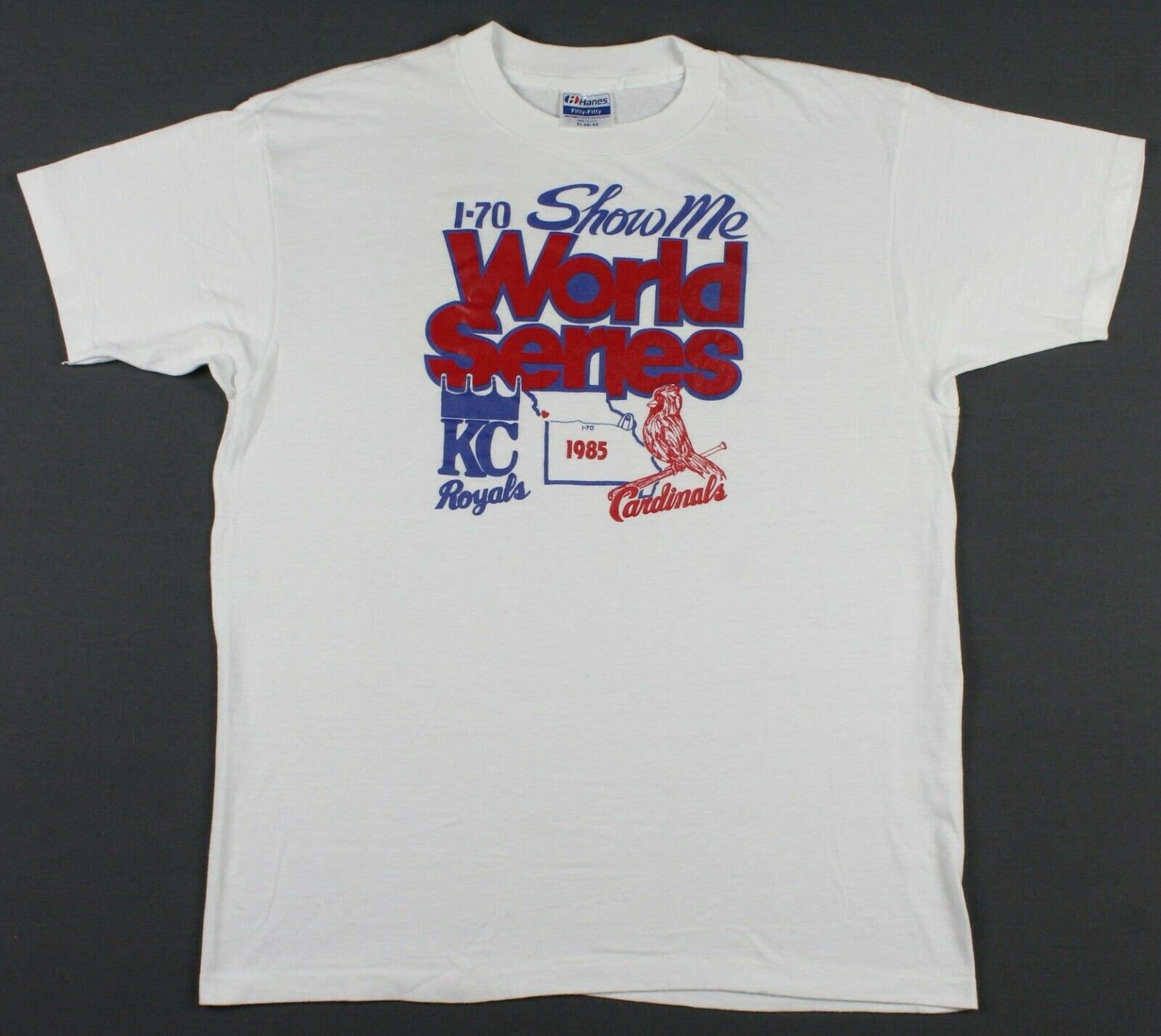 Vintage 1985 Kansas City Royals St Louis Cardinals World Series T Shirt Retro Vintage Graphic T Shirt