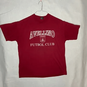 Vintage Avellino Futbol Club T Shirt Adult Red Kansas City 16 S 80S 90S