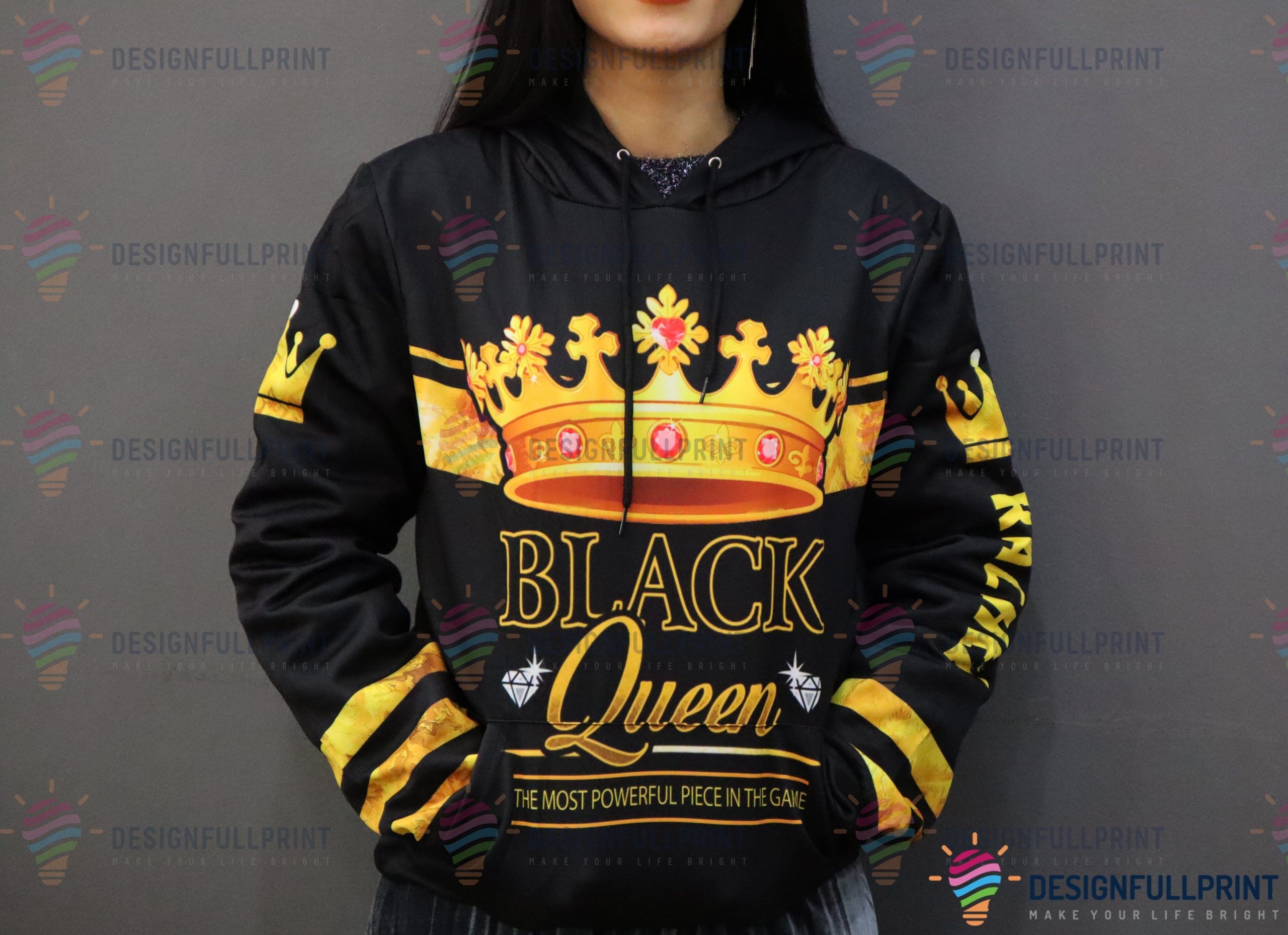 Black American Gift Gift For Gamer Personalized Black Queen Most Important Piece In The Game Black Queens Black Women Personalized Unisex Hoodie Black Queen Hoodie Black And Proud 365 New Hoodies