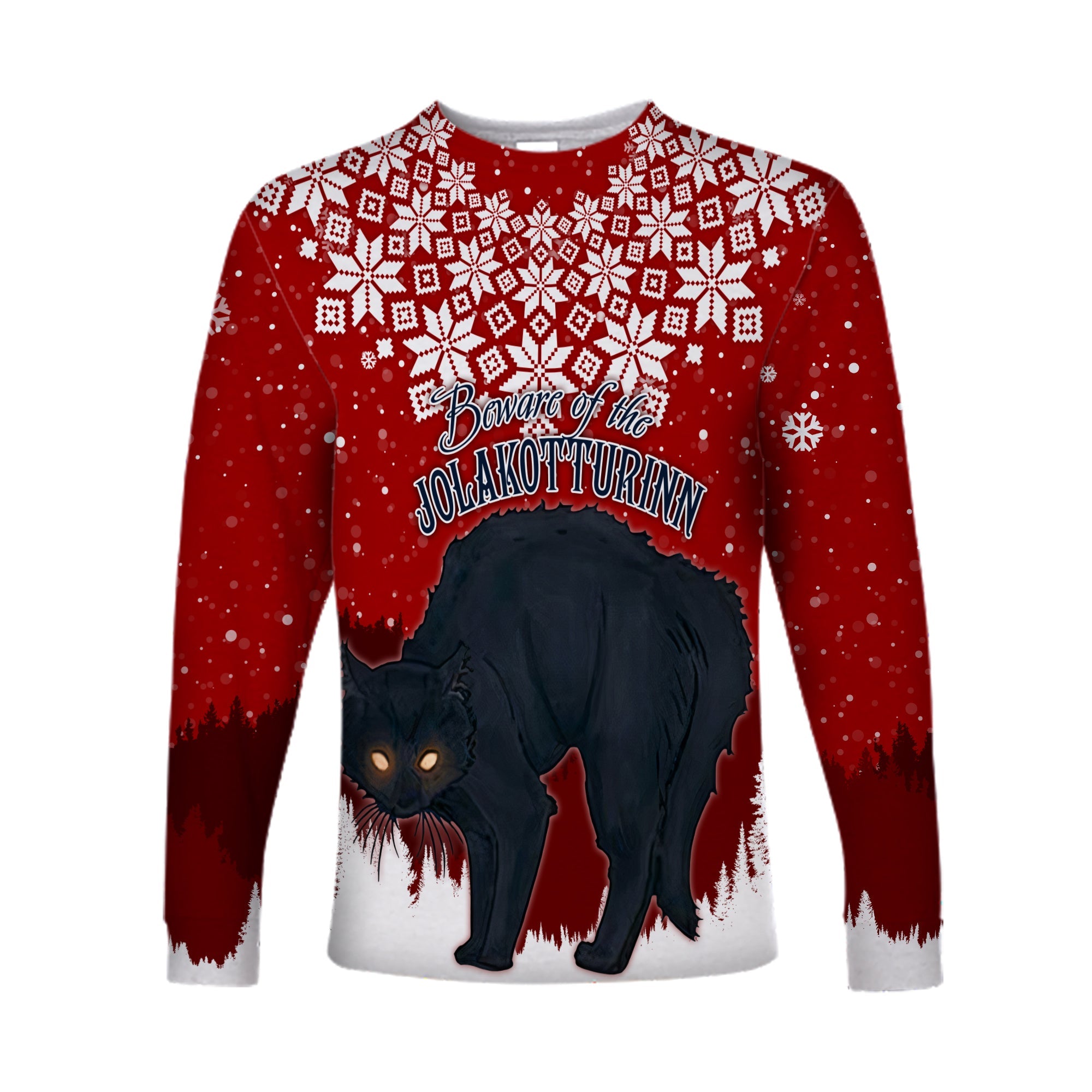 Iceland Christmas Long Sleeves Shirt Beware Jolakotturinn Lt7