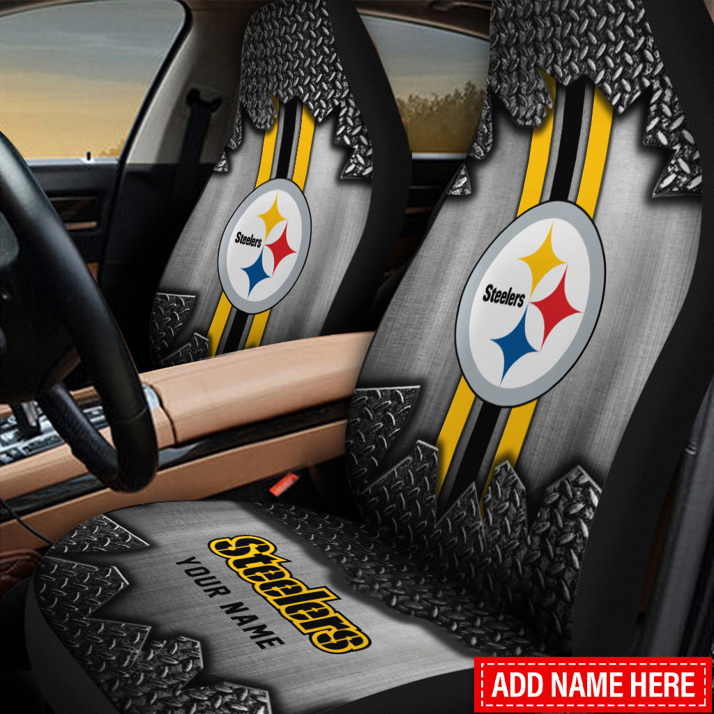 Pittsburgh Steelers Personalized Car Seat Cover Set CSC8155