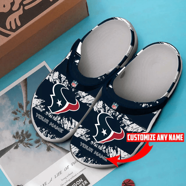 Houston Texans Custom Name Crocss Clog Comfortable Shoes Ver883