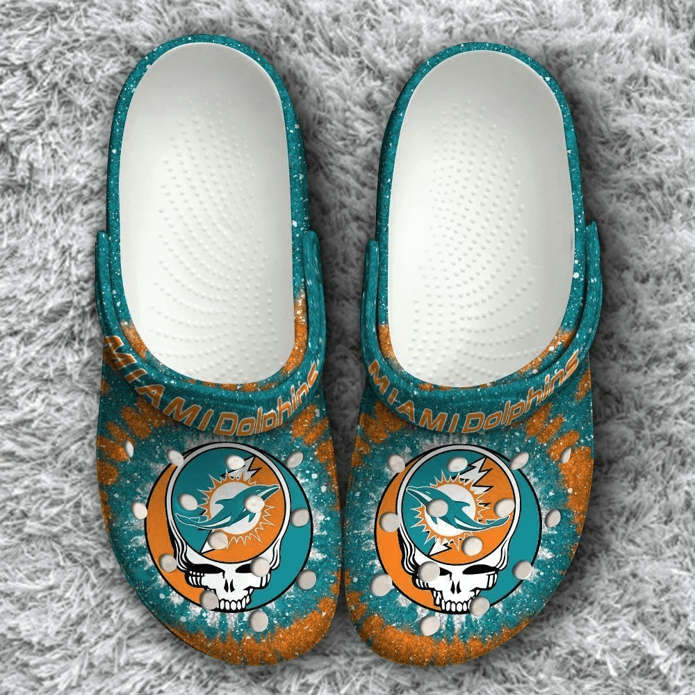 Miami Dolphins Grateful Dead Classic Crocss Clog Comfortable Shoes Ver867