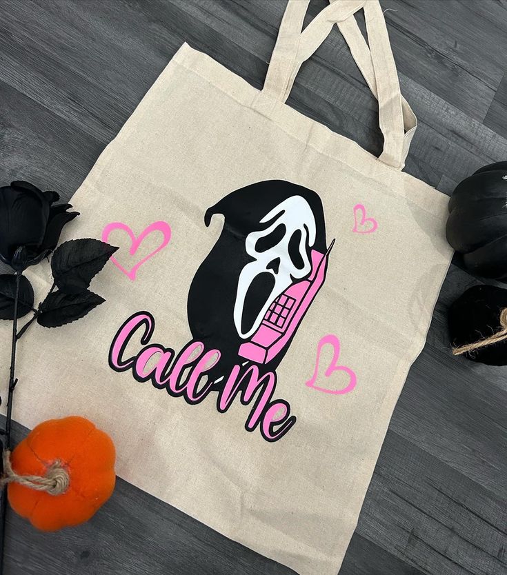 Halloween Ghost Face Tote Bag, Bag, Gift Tote Bag, Shopping Bag, Best Tote Bags Ideas, Cute Tote Bags Ideas, Tote Bag Design Ideas, Girls Tote Bag, Best Canvas Tote Bags Ideas