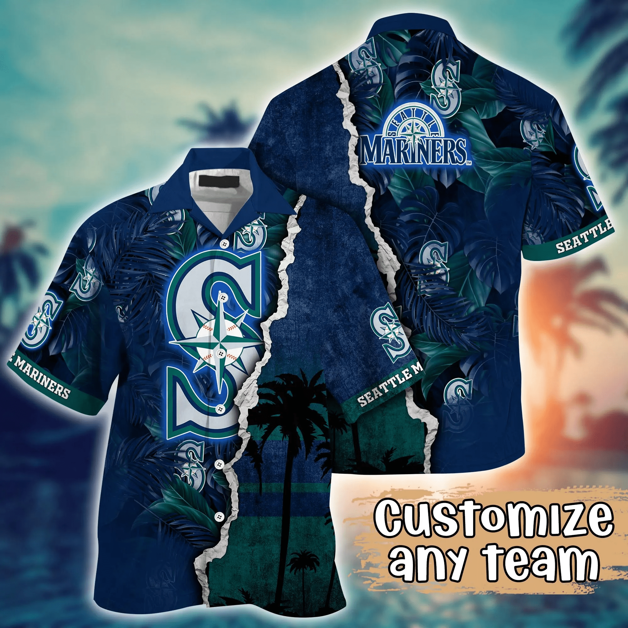 Seattle Mariners Mlb Hawaiian Shirt Custom Getaways Aloha Shirt