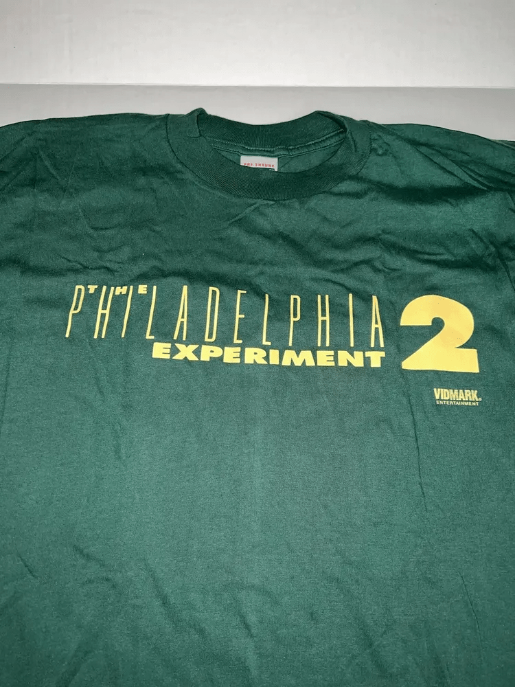 Vintage 1993   The Philadelphia Experit 2 Movie Promo T Shirt   Nos Green