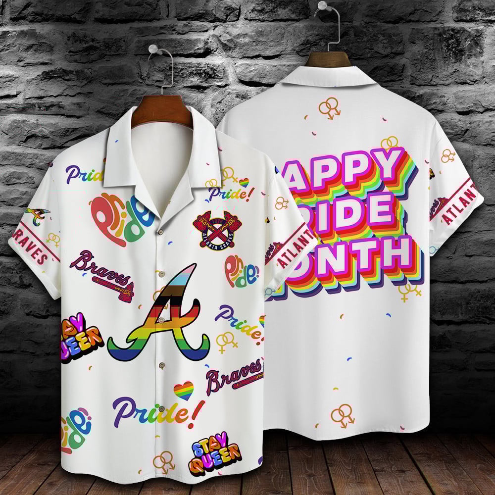 Atlanta Braves Mlb Happy Pride Month Hawaiian Shirt