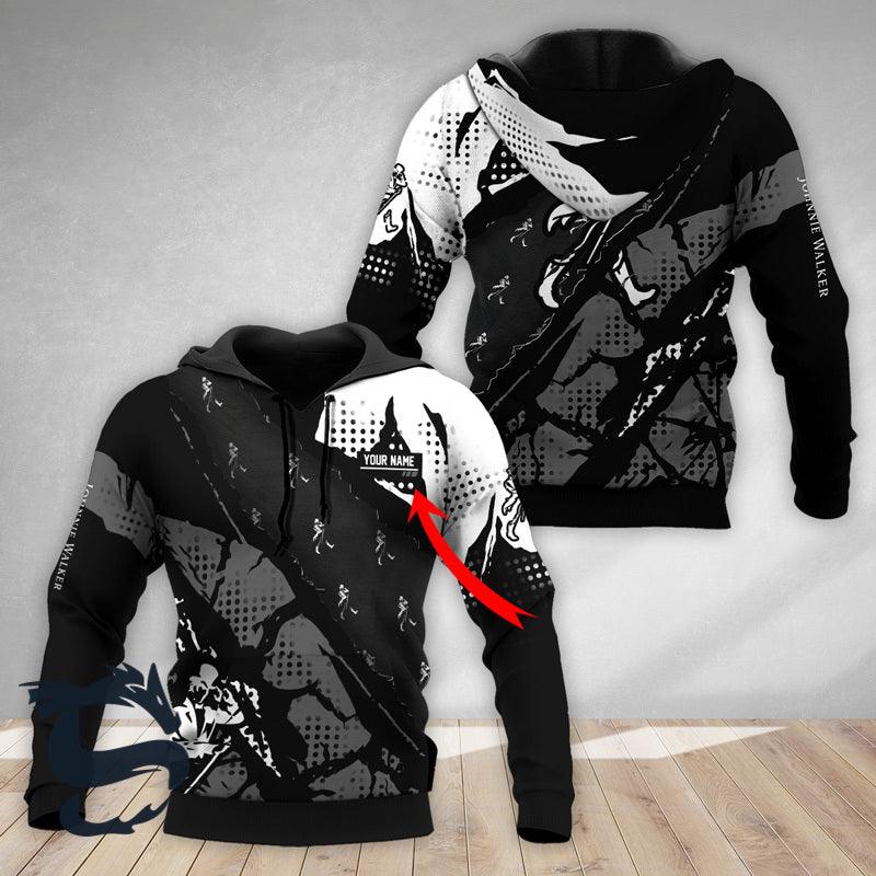 Personalized Halftone Johnnie Walker Hoodie & Zip Hoodie