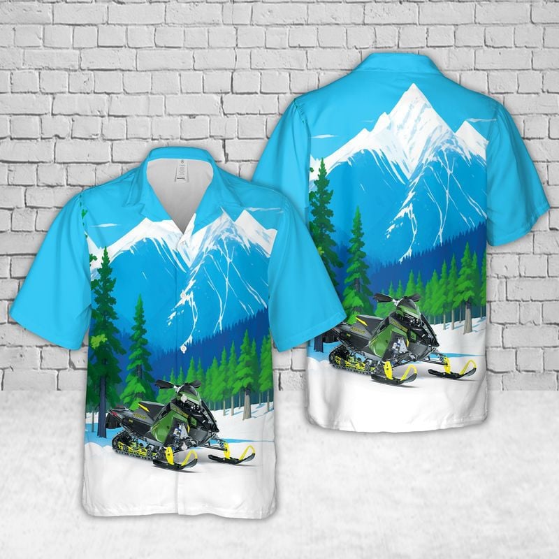 2024 Polaris  Switchback Assault  Snowmobile And Tropical Logo 3D Hawaiian Shirt