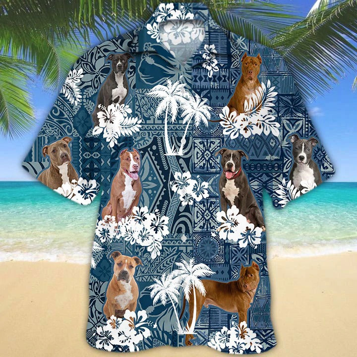 Dog Hawaiian Shirt For Men And Women, American Pit Bull Terrier Hawaiian Shirt, Gift For Dog Lovers