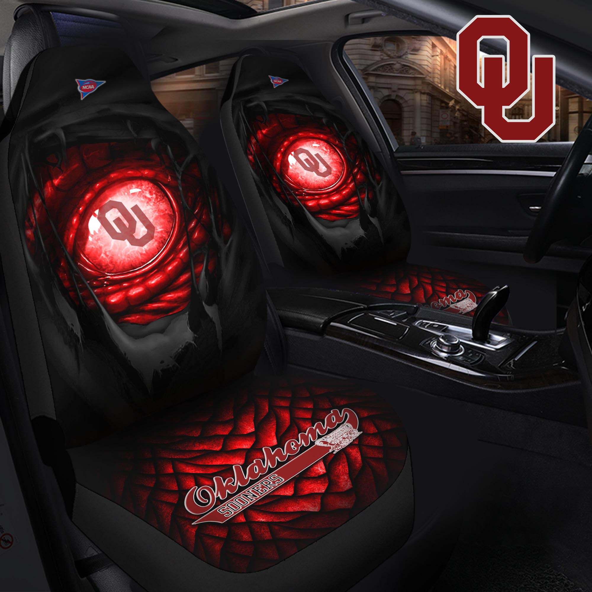 Oklahoma Sooners Car Seat Cover Set CSC1015