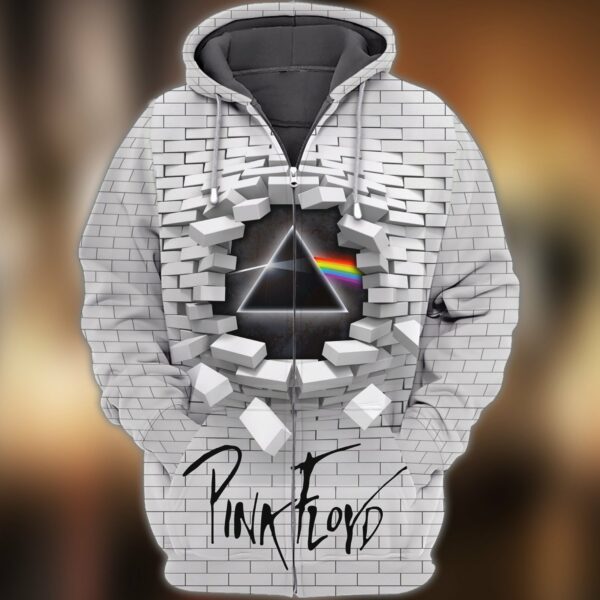 Pink Floyd 3D Shirt, The Wall Pink Floyd Tshirt Zip Hoodie