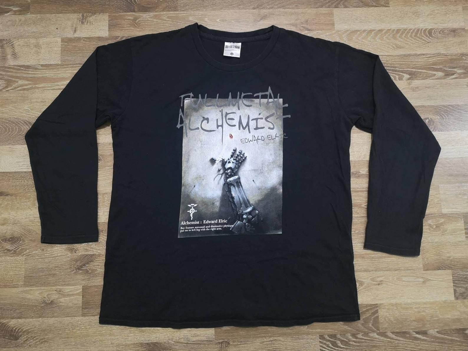 Rare! Vintage Og 2000’S Legendary Japanese Dark Fantasy Steam Punk Manga Series Fullmetal Alchemists Edward Elric Promo T Shirt