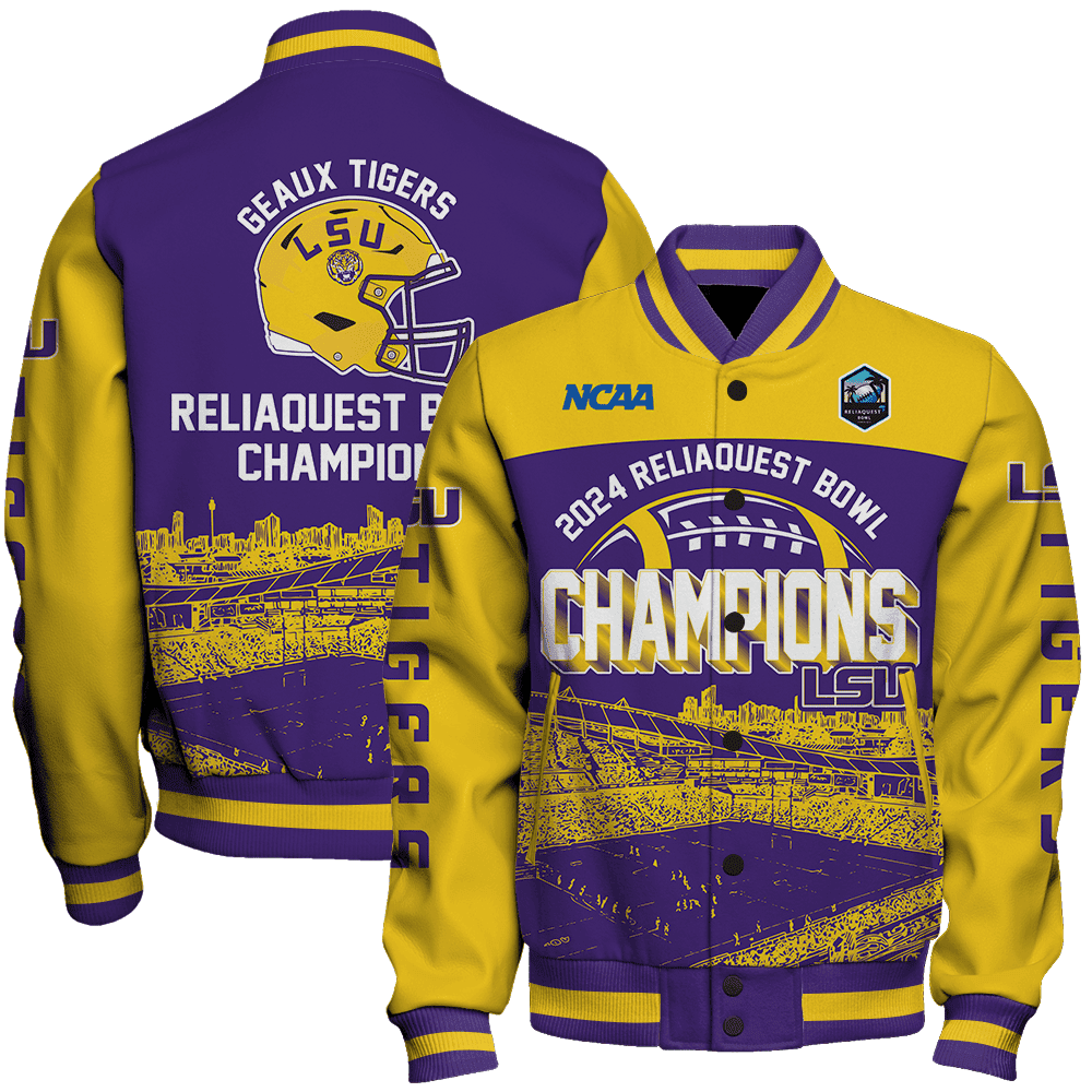 LSU Tigers NCAA Geaux Tigers ReliaQuest Bowl Champions Varsity Jacket