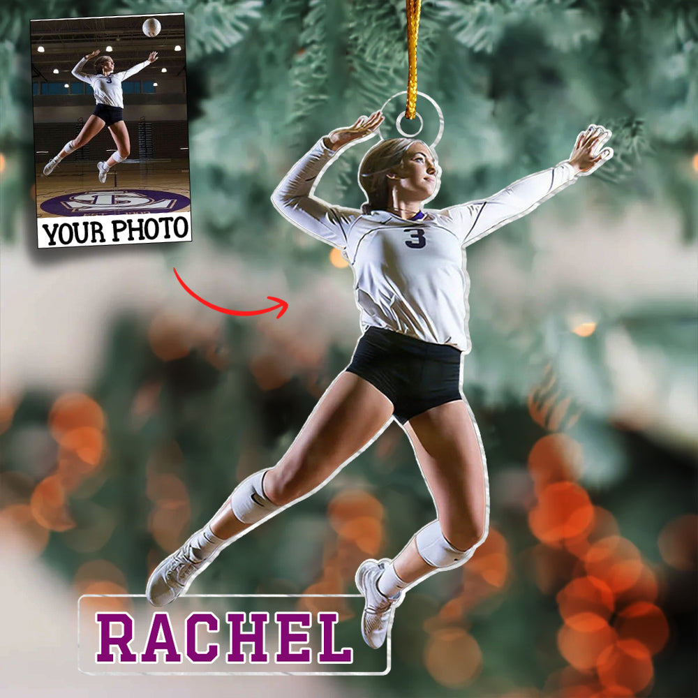 Custom Photo Ornament Gift For Volleyball Player - Upload Photo Volleyball Team Ornament Gift For Volleyball Lovers Where Art Meets Style
