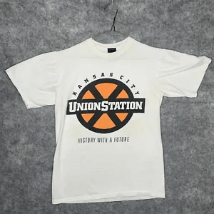 Vintage Union Station T Shirt Adult Kansas City Train Railroads