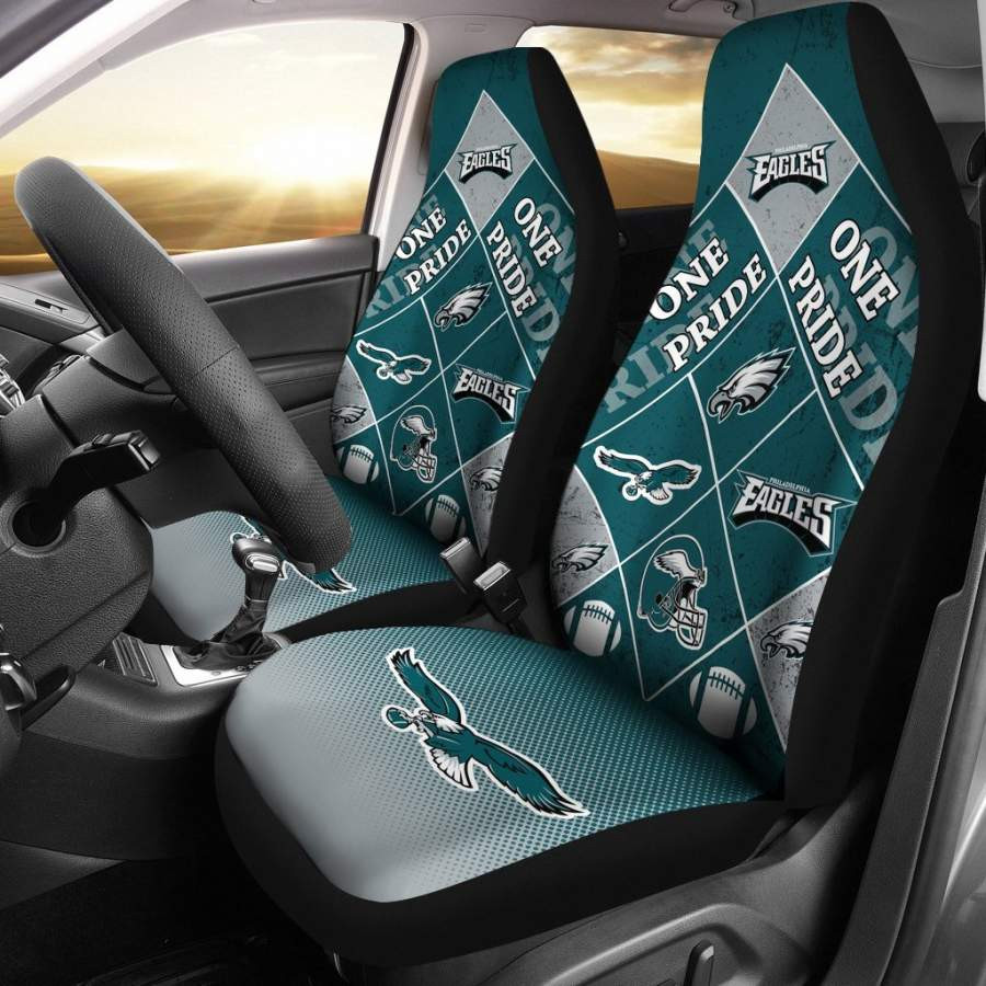 Colorful Pride Flag Philadelphia Eagles Car Seat Covers CSC2217