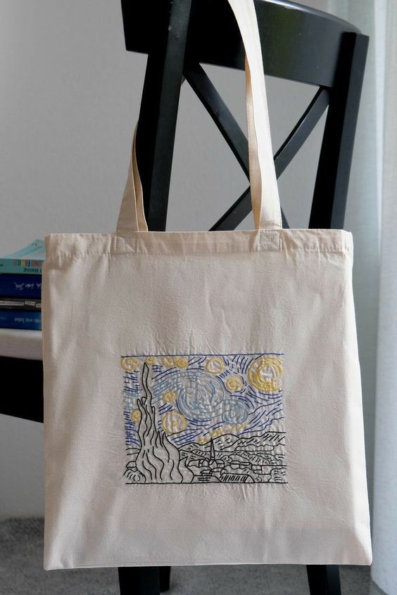 Painting Graphic Tote Bag N145, Canvas Tote Bags, Tote Bag Design, Tote Bag Idea