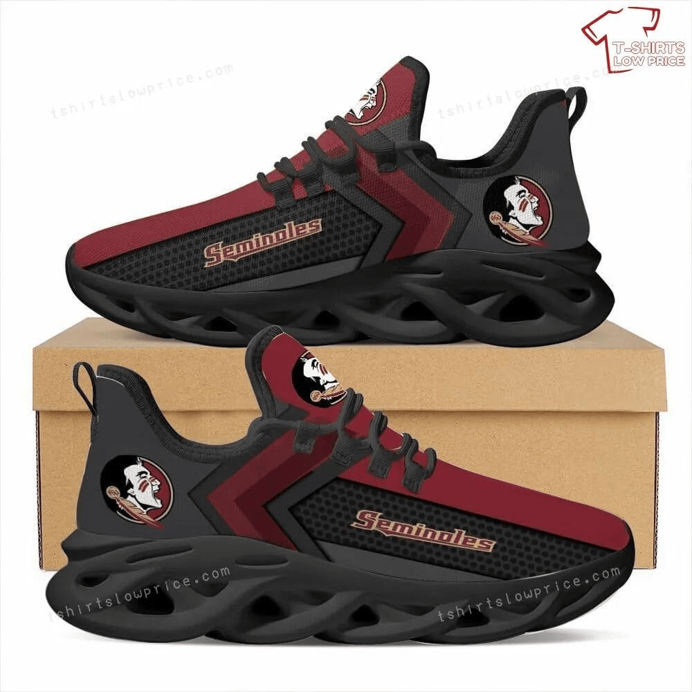 Florida State Seminoles Black Garnet Max Soul Shoes Running Sneakers 1156