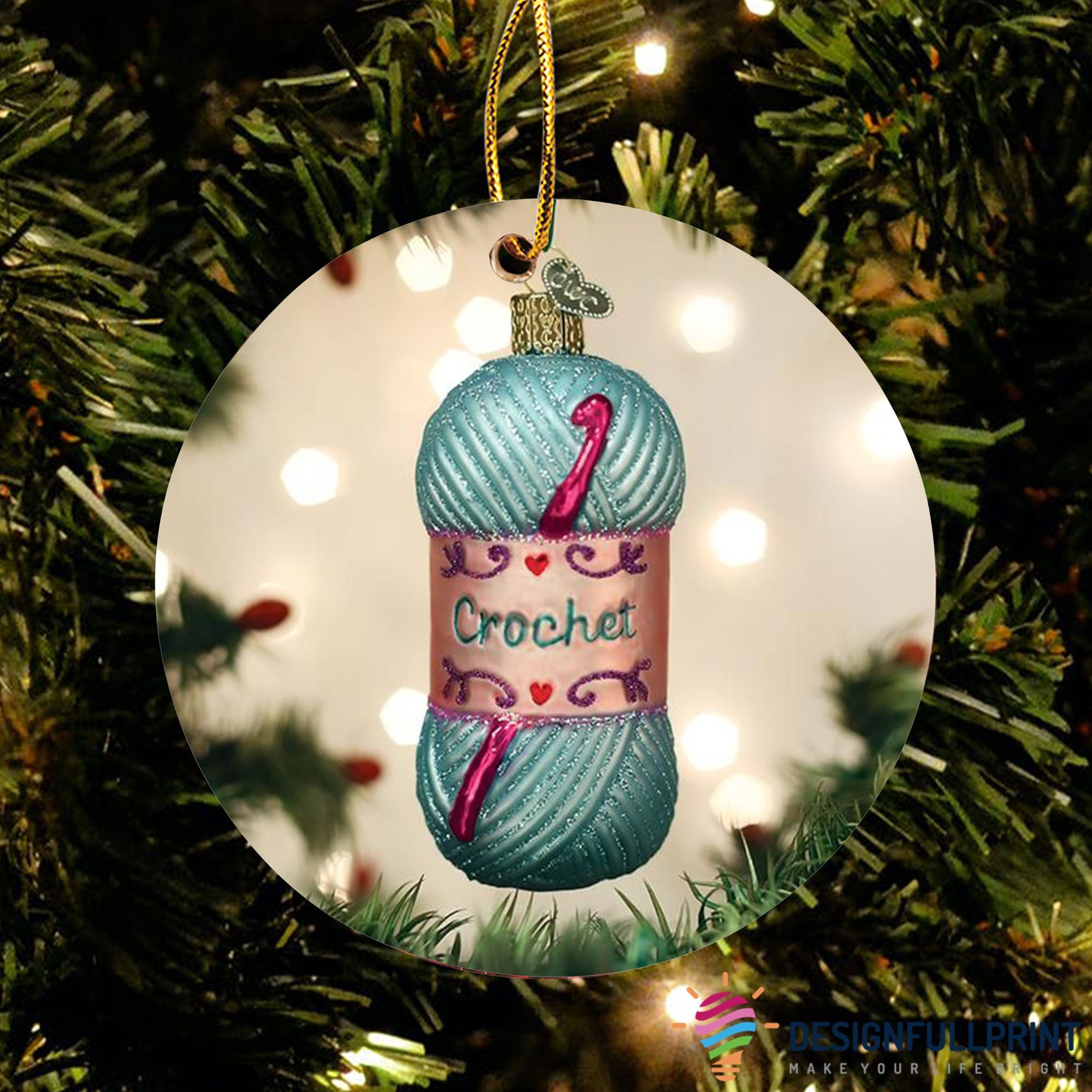Crocheter Gift Crochet Ornament Lh