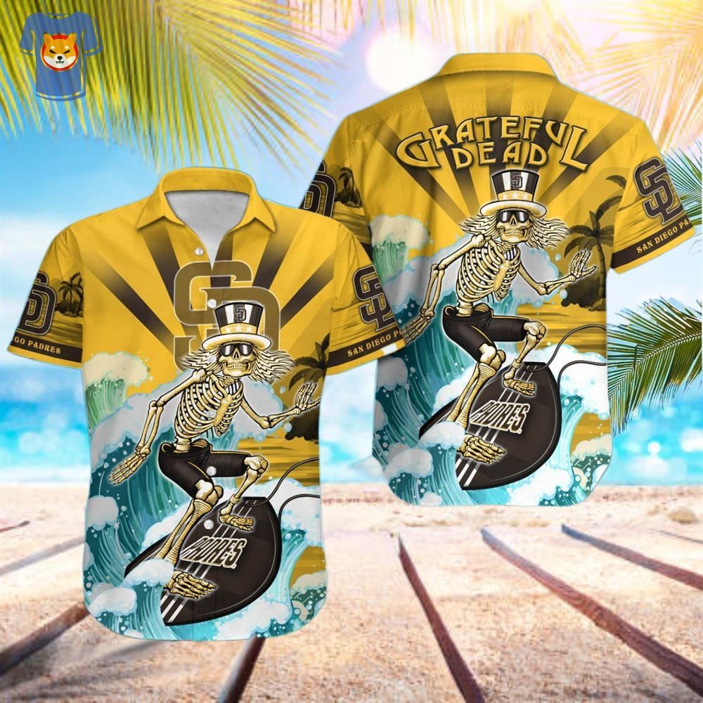 Mlb San Diego Padres Grateful Dead Hawaiian Shirt