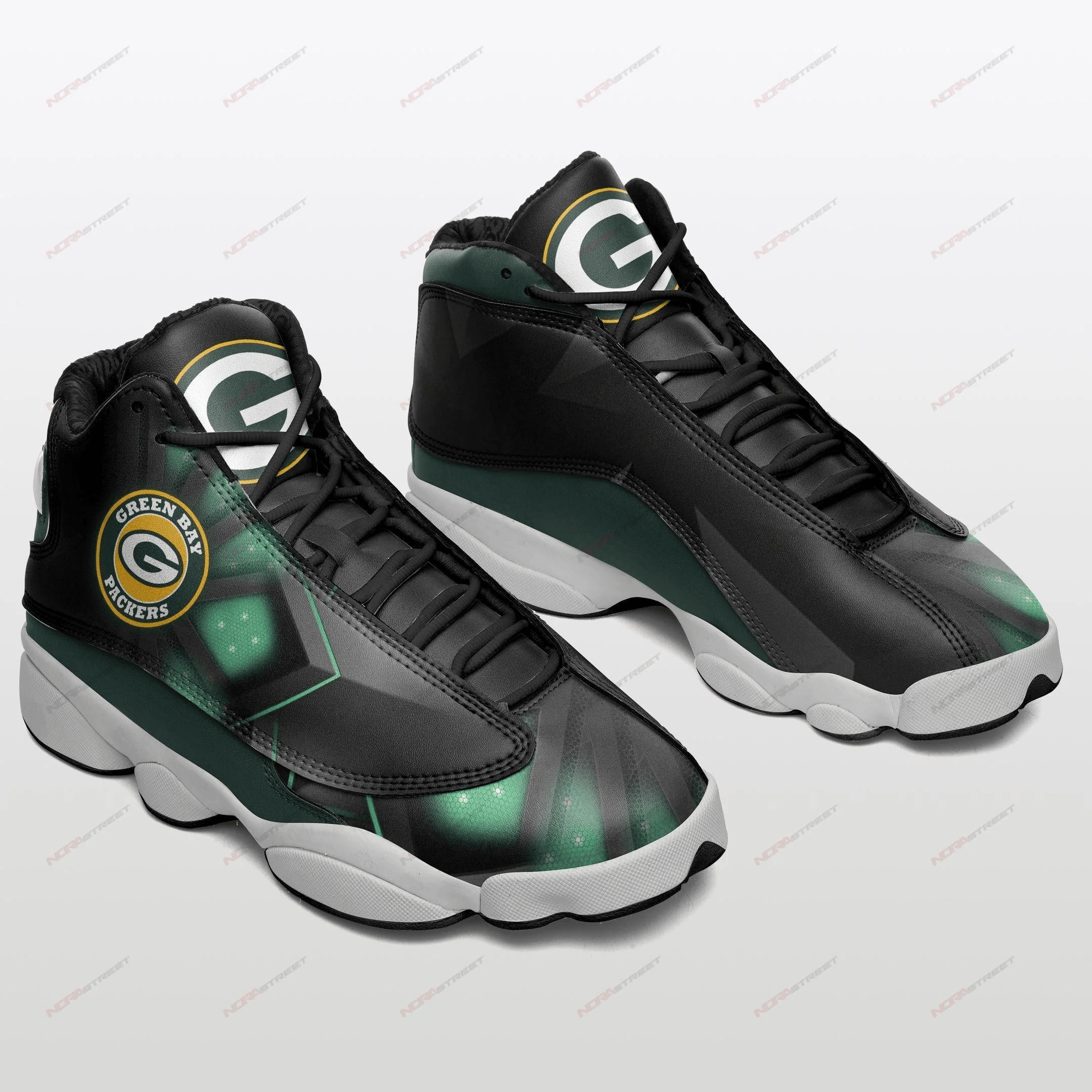 Green Bay Packers Air Jordan 13 Sneakers Sport Shoes JD13 V832