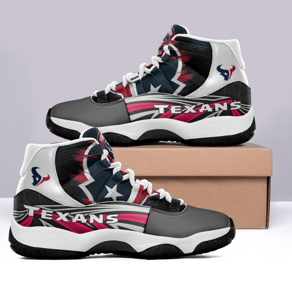 Houston Texans Colorful Printed Air Jordan 11 Sneakers Shoes