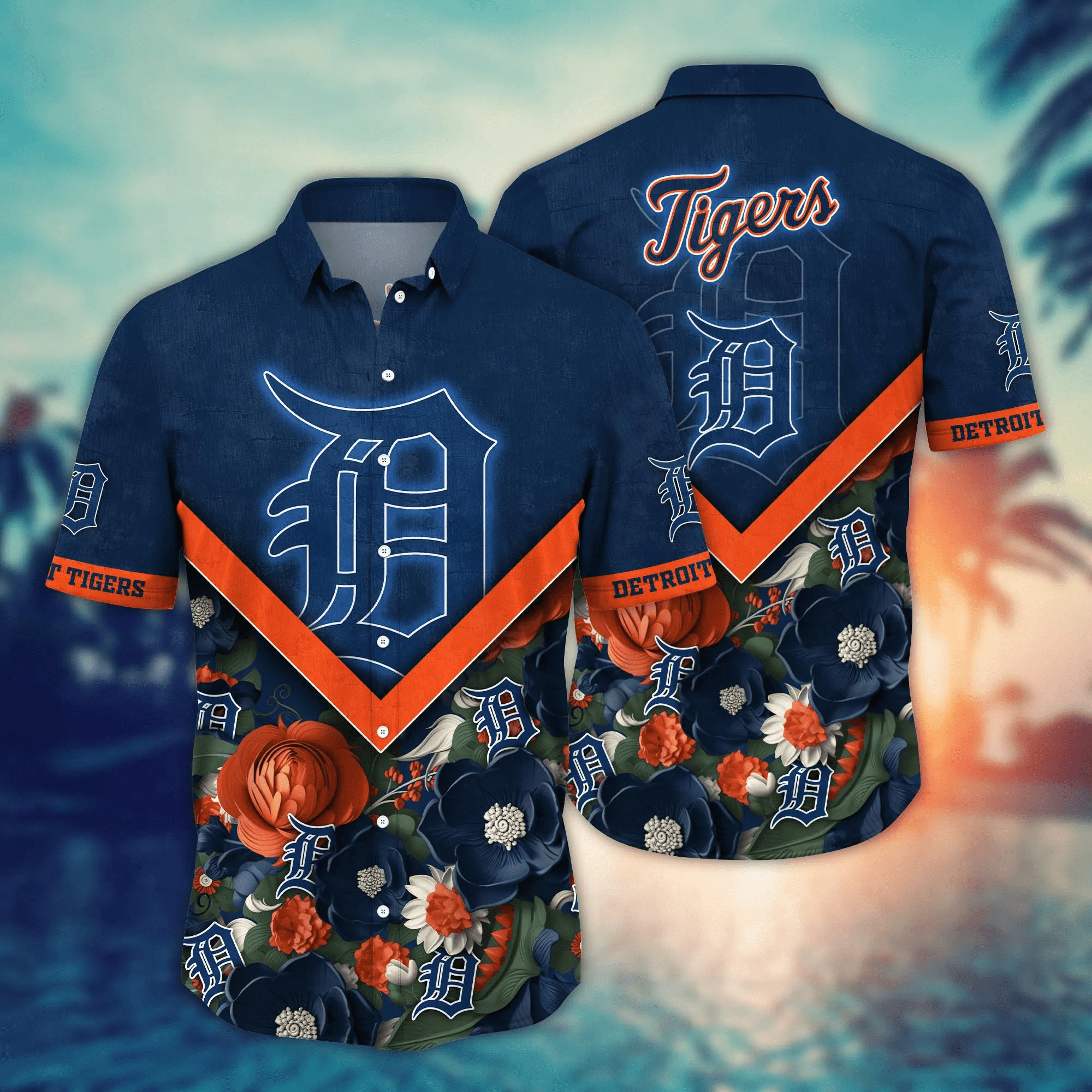 Detroit Tigers Mlb Hawaiian Shirt Custom Tropical Aloha Shirt