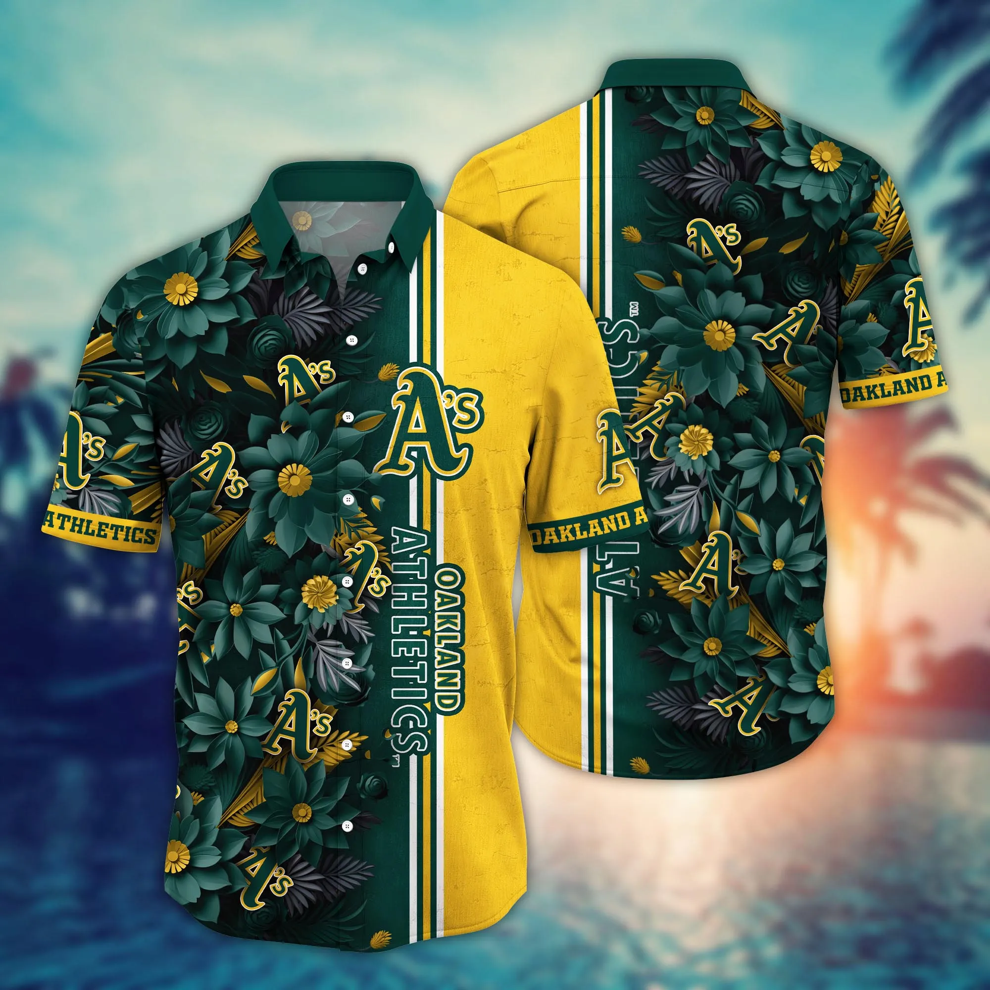 Oakland Athletics Mlb Hawaiian Shirt Custom Brightness Aloha Shirt