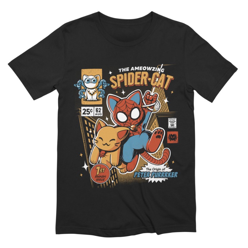 The Ameowzing Spider Cat Marvel Spider Man Parody Funny Tee Shirt Outfits