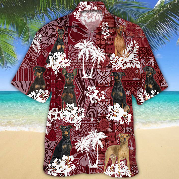 German Pinscher Hawaiian Shirt, Dog Hawaii Shirt Summer Short Sleeve