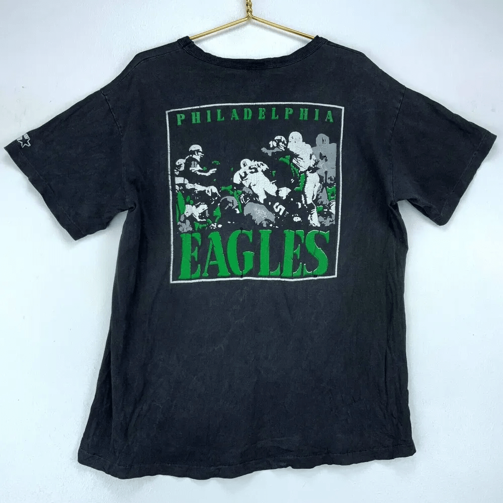 Philadelphia Eagles Starter Vintage T Shirt Black Made Usa 90S