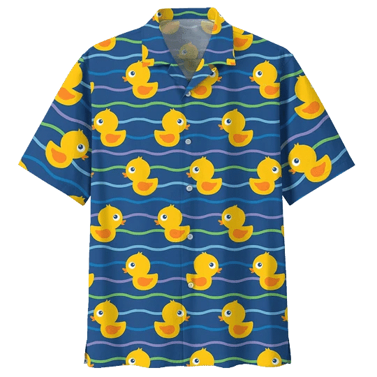 Swimming Duck Background Hawaiian Shirt, Duck Hawaii Shirt, Duck Shirt For Family