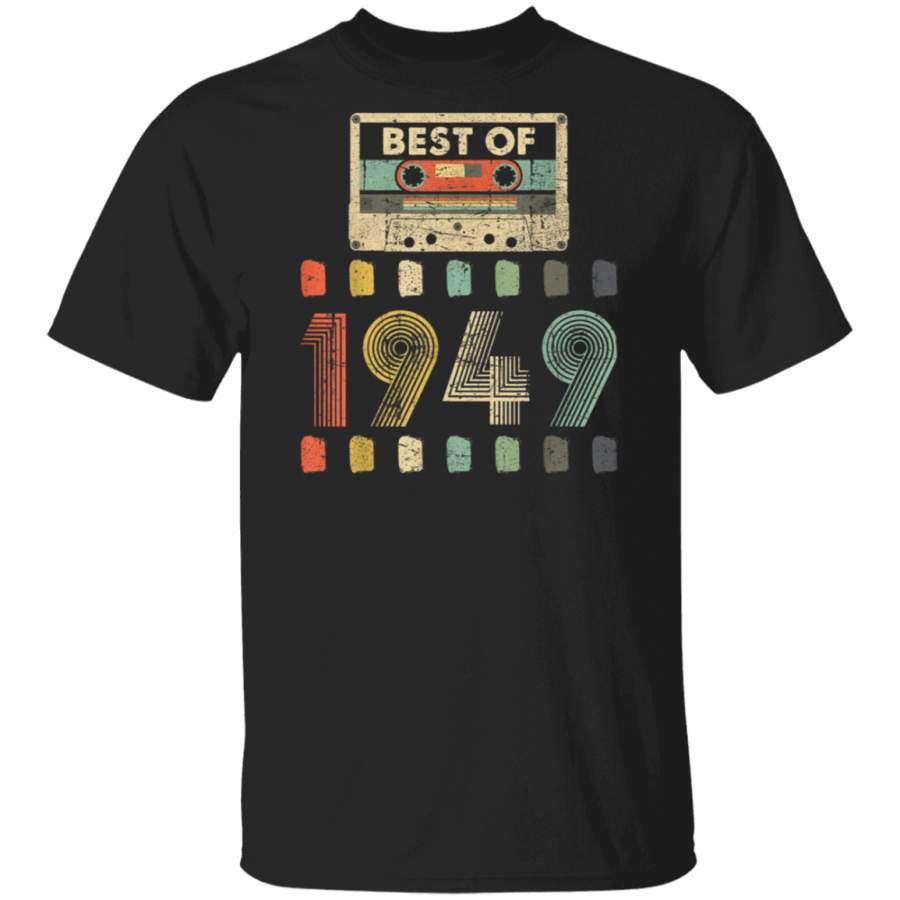 Vintage Best of 1949 70th birthday Gift 70s Retro Cassette T-Shirt