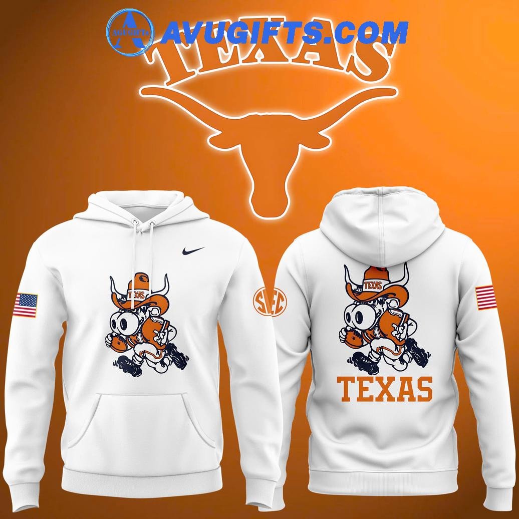 Texas Longhorns Mascost New Edition White For Fans Hoodie – Zip Hoodie 3D Aop Shirt